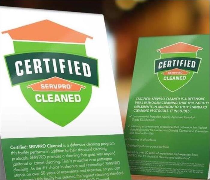 With EPA Approved cleaning products and professional training, SERVPRO provides a certified cleaning experience. 